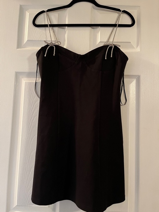 Forever 21 Dresses & Skirts - Black Slip Dress with Silver Straps